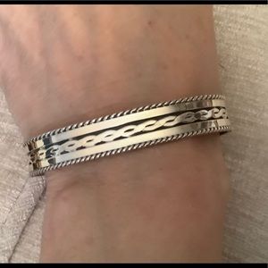 Sterling silver Mexican cuff bracelet